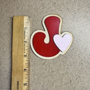 Red and Pink Wooden Heart Decor, We Have all Afabetic Letters